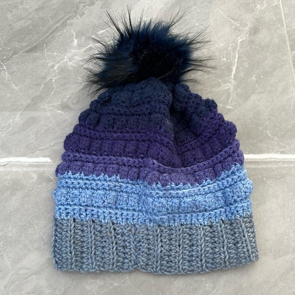 Handmade Crochet Winter Hat with Pom Pom - Picture 1 of 10